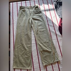 Pilcro Pistachio Green Wide Leg Pants
